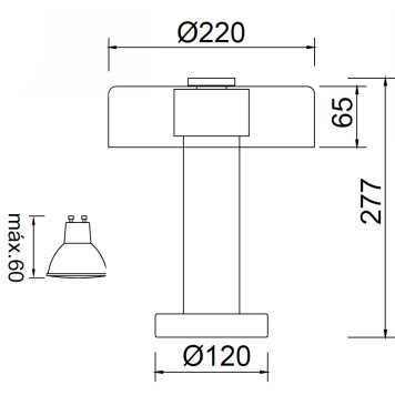 Лампа настольная Mantra Gin 8535-6