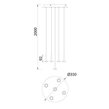 Люстра Mantra Andromeda 8932+5PL (8938-8941)-4