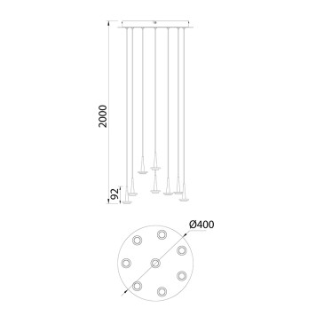 Люстра Mantra Andromeda 8933-3