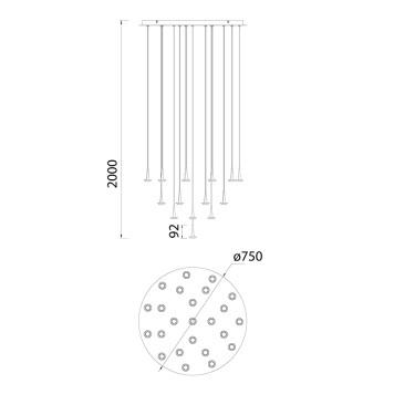 Люстра Mantra Andromeda 8937+24PL-5