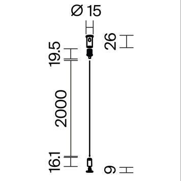 Тросовый подвес Maytoni Led Strip ALM-P-B-2000 642045-2