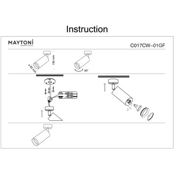 Светильник точечный Maytoni Focus C017CW-01GF-4