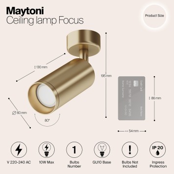 Светильник точечный Maytoni Focus C017CW-01MG-7