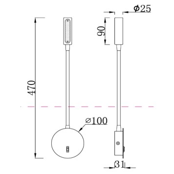 Бра Maytoni Stem C035WL-L3MG3K-9