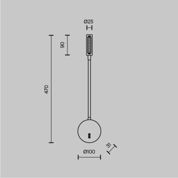 Бра Maytoni Stem C035WL-L3MG3K-7