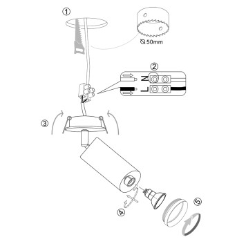 Светильник точечный Maytoni Focus Design C037CL-01G-1