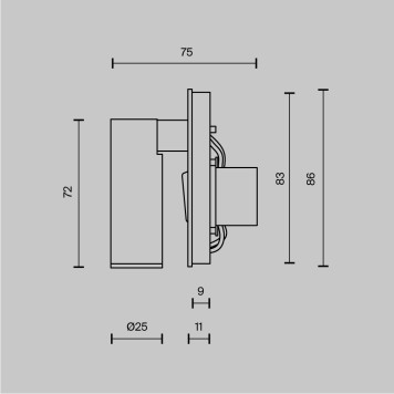 Спот Maytoni Mirax C040WL-L3W3K-10
