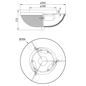 Светильник потолочный Maytoni Coupe C046CL-03N-2