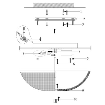 Светильник потолочный Maytoni Coupe C046CL-04G-6