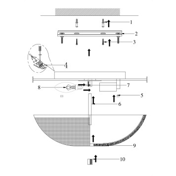 Светильник потолочный Maytoni Coupe C046CL-04N-3