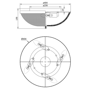 Светильник потолочный Maytoni Coupe C046CL-04N-4
