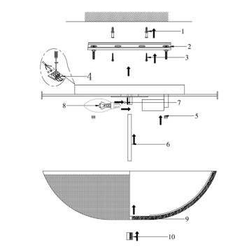 Светильник потолочный Maytoni Coupe C046CL-06G-8