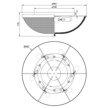 Светильник потолочный Maytoni Coupe C046CL-06N-5