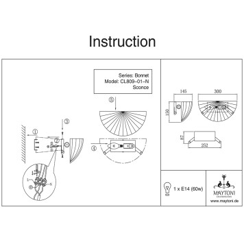 Бра Maytoni Bonnet C809-WL-01-N-6