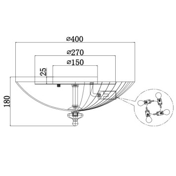 Светильник потолочный Maytoni Bonnet C809CL-04CH-3