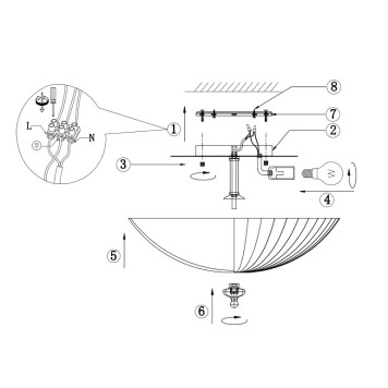 Светильник потолочный Maytoni Bonnet C809CL-05CH-1