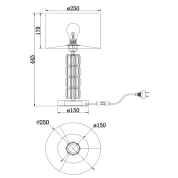 Лампа настольная Maytoni Talento DIA008TL-01CH-8