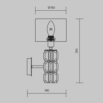 Бра Maytoni Talento DIA008WL-01CH-7