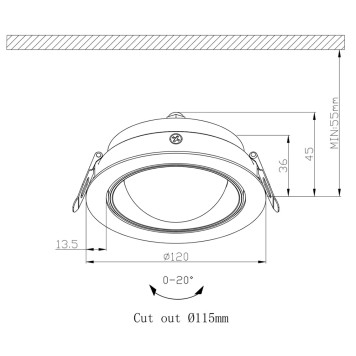 Светильник точечный Maytoni Lens DL105-12W3K-W-8