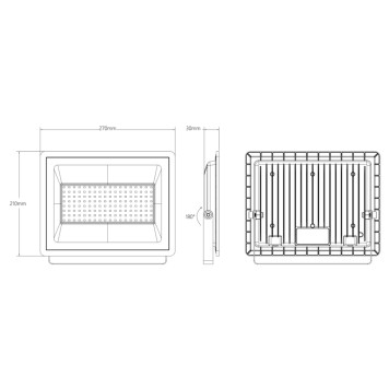 Уличный настенный светильник Maytoni Flood FL001-L100B4K-5