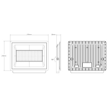 Уличный настенный светильник Maytoni Flood FL001-L100B6K-6