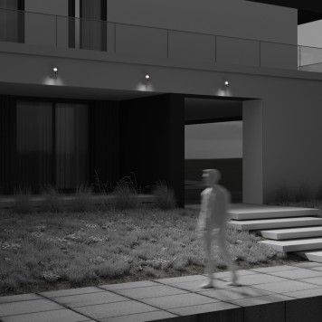 Уличный настенный светильник Maytoni Flood FL001-L10B4KSR-1