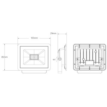 Уличный настенный светильник Maytoni Flood FL001-L10B6K-4