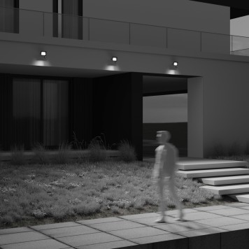 Уличный настенный светильник Maytoni Flood FL001-L30B4KSR-1