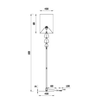 Торшер Maytoni Armony H010FL-01N-1