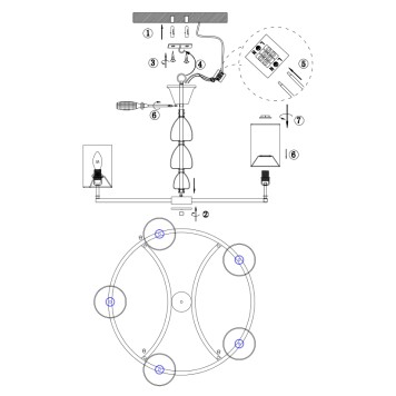 Светильник потолочный Maytoni Armony H010PL-05G-1
