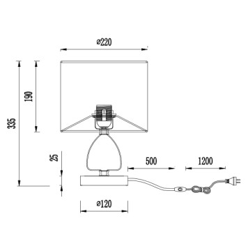 Лампа настольная Maytoni Armony H010TL-01G-1