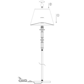 Торшер Maytoni Riverside MOD018FL-01CH-4
