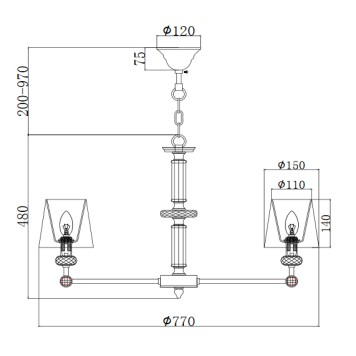 Люстра Maytoni Riverside MOD018PL-08CH-2