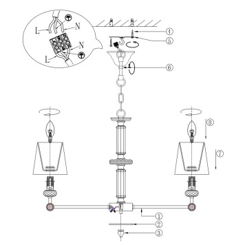 Люстра Maytoni Riverside MOD018PL-08CH-4