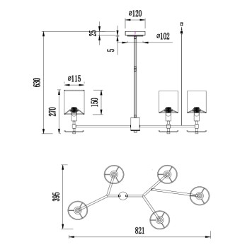 Люстра Maytoni Martina MOD034PL-05CH-5