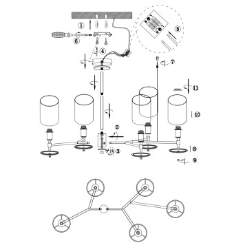 Люстра Maytoni Martina MOD034PL-05CH-6