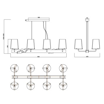 Люстра Maytoni Landmark MOD040PL-08CH-2