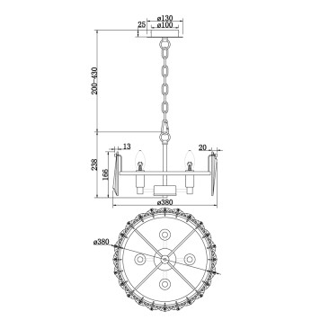 Люстра Maytoni Puntes MOD043PL-04G-7