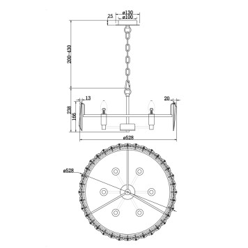Люстра Maytoni Puntes MOD043PL-06G-6