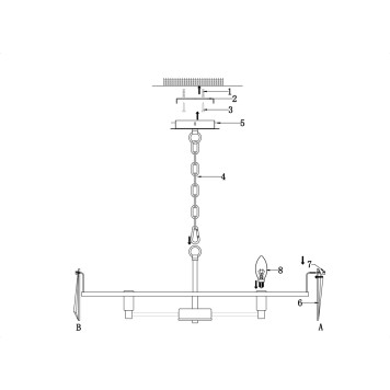 Люстра Maytoni Puntes MOD043PL-08CH-1