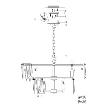 Люстра Maytoni Puntes MOD043PL-12CH-8