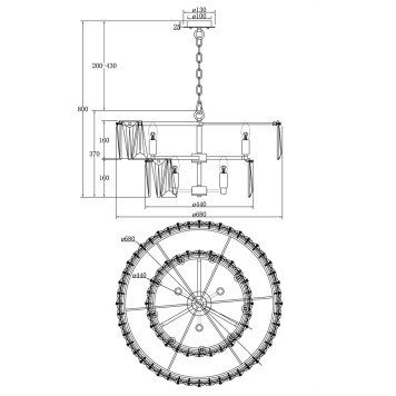 Люстра Maytoni Puntes MOD043PL-12CH-9
