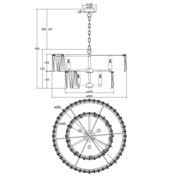 Люстра Maytoni Puntes MOD043PL-12G-8