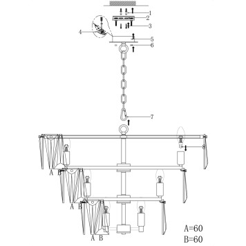 Люстра Maytoni Puntes MOD043PL-18CH-7