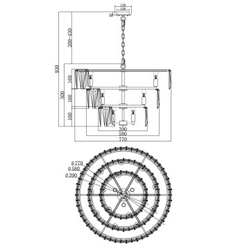 Люстра Maytoni Puntes MOD043PL-18CH-6