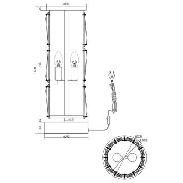 Лампа настольная Maytoni Puntes MOD043TL-02G-1