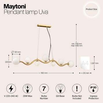Люстра Maytoni Uva MOD059PL-07G-7