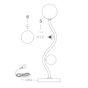 Лампа настольная Maytoni Uva MOD059TL-03G-1