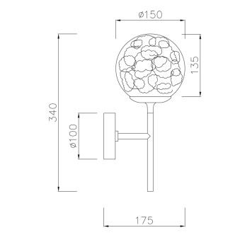 Бра Maytoni Ligero MOD061WL-01BS-1