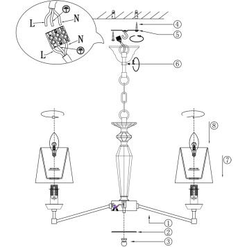 Люстра Maytoni Beira MOD064PL-06N-2